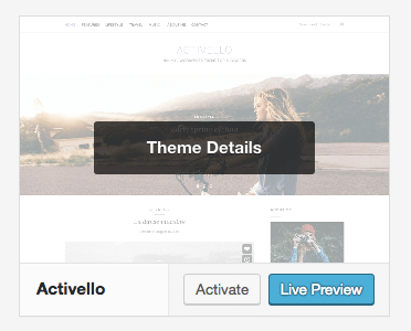 Start a Blog WordPress Theme Live Preview